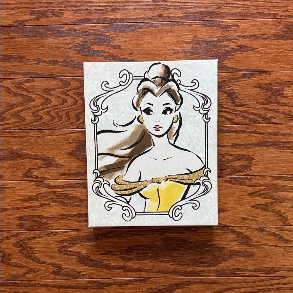 Disney Belle Art Poster - Yellow and Black Elegance